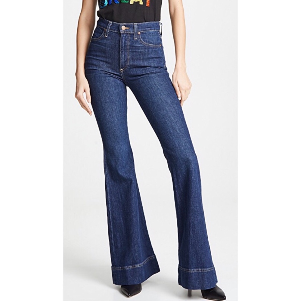 Beautiful High rise bell jean by Alice + Olivia